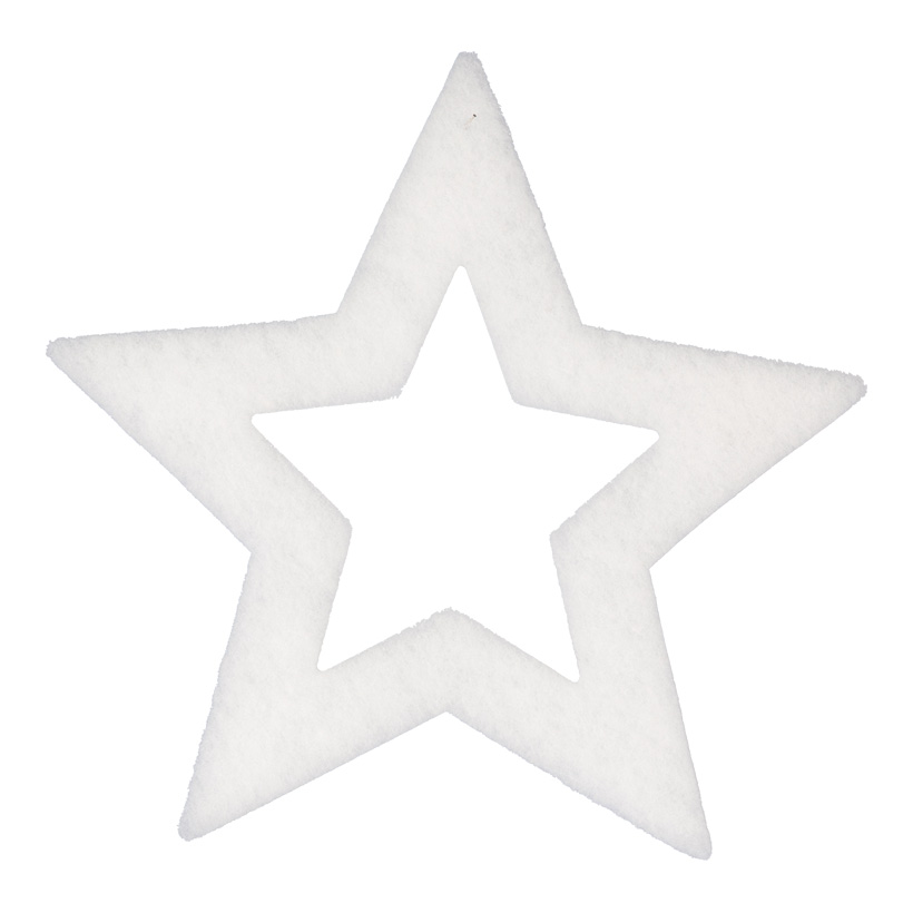 Contour star, 41cm, pack of 10 pcs., from 2cm snow mat, flame retardent