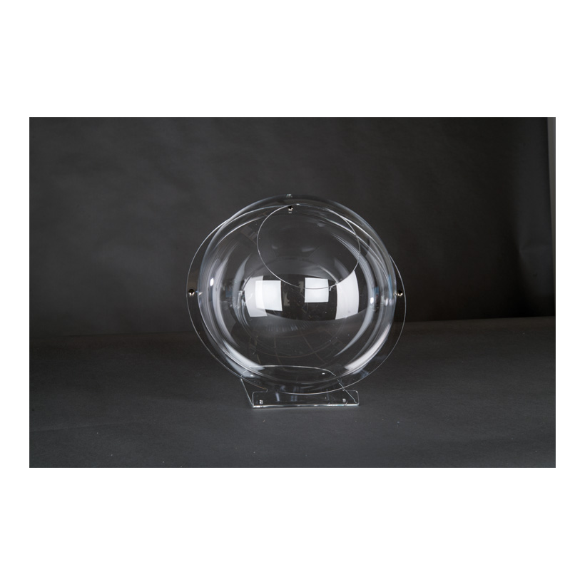 # Acrylic sphere, 30x30x35cm top side open, with stand