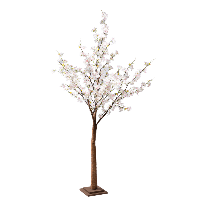 Kirschblütenbaum, 160cm MDF Holzfuß: 20x20x4cm Stamm aus Hartpappe, Blüten aus Kunstseide