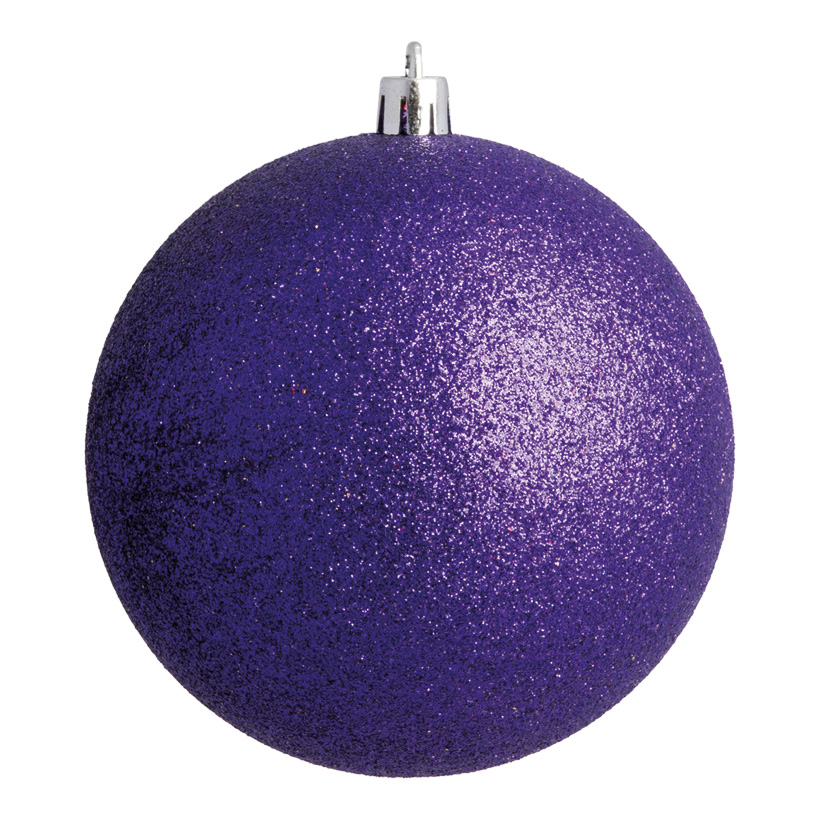 Weihnachtskugel, violett glitter, Ø 14cm
