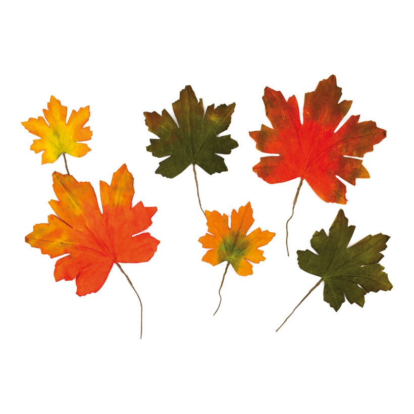 Maple leaves, 37x32cm, 27x23cm, 21x17cm, set of 6, in polybag