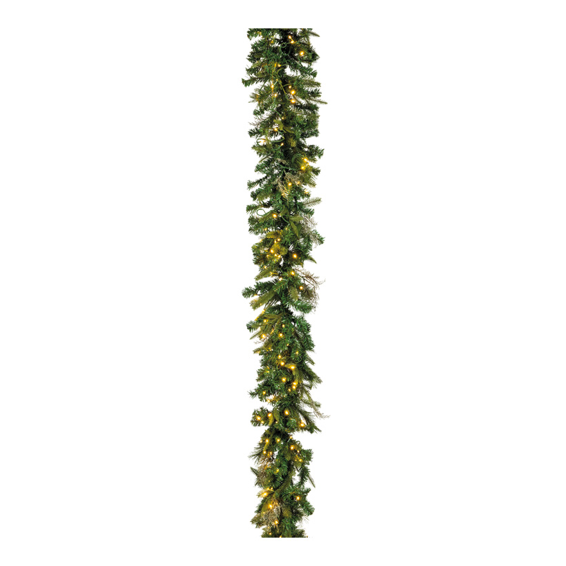 #Noble fir garland "mix" 270cm, 300 tips, PE & PVC, 180 LED
