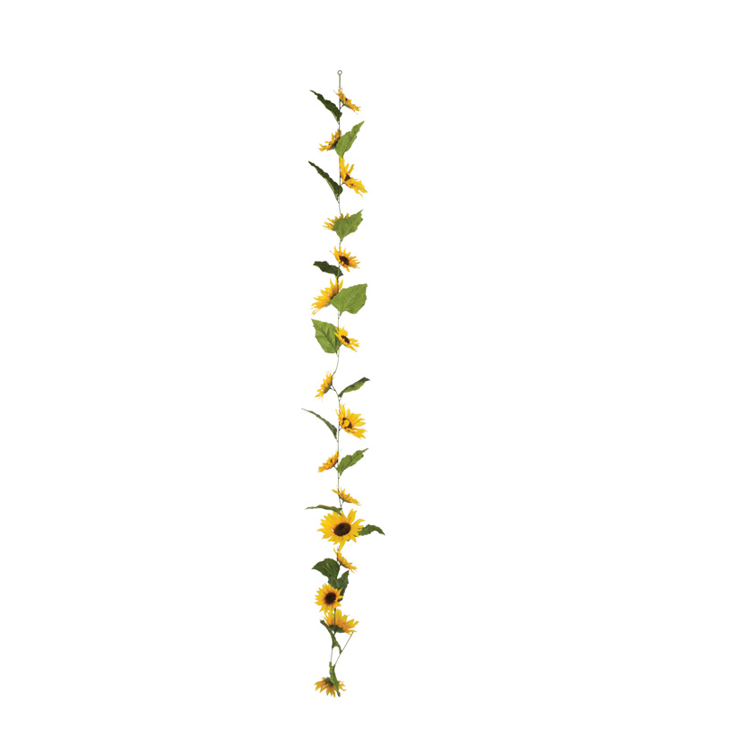 Sunflower garland, 180cm, plastic