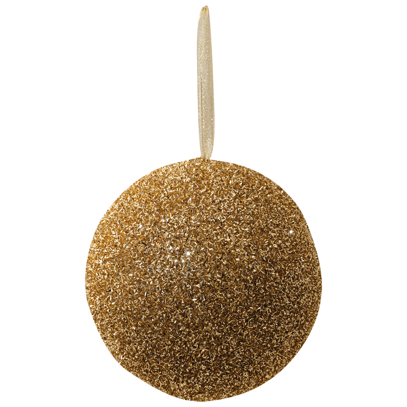 Ball, with flakes, 25cm out of styrofoam, with hanger