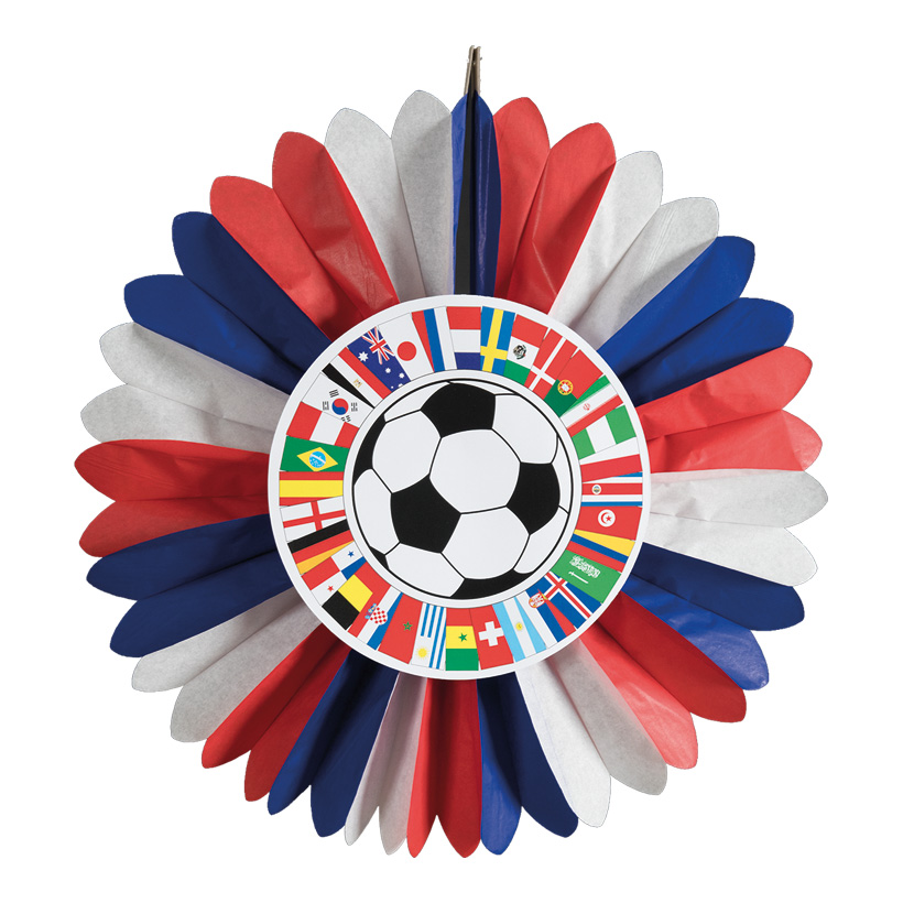 # Rosette "Fußball Cup", 60cm Russland, 2-seitig bedruckt, aus Papier, schwer entflammbar