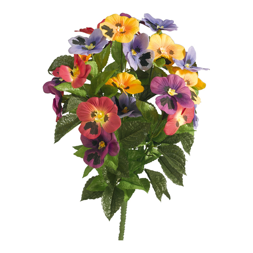 Bunch of pansies, 25x45cm, 12-fold, artificial silk