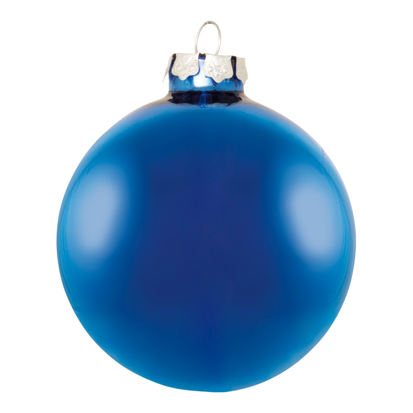 # Weihnachtskugeln, blau matt, Ø 6cm, 6 St./Blister, aus Glas