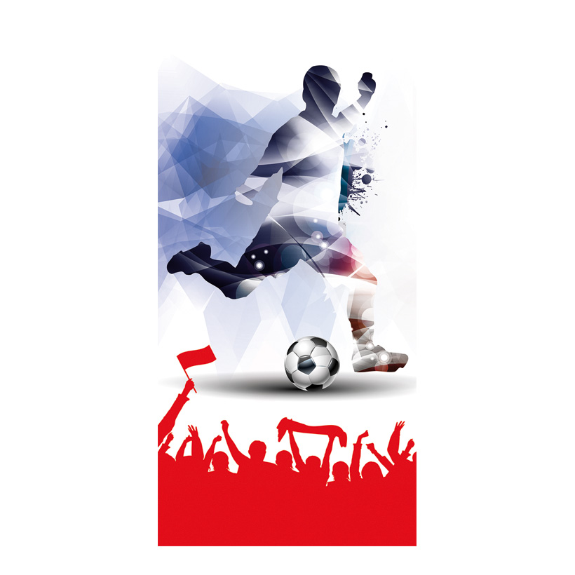 # Banner Fußball "2" 75x180cm einseitig bedruckt