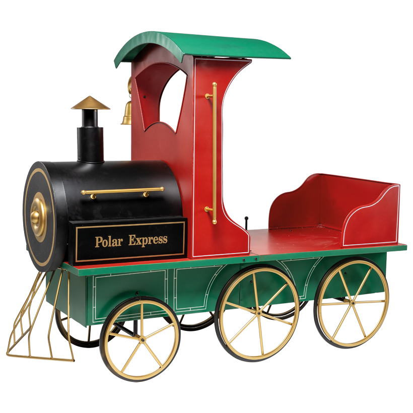 Locomotive, "Polar Express", 170x63x131cm out of metal, assembly required, incl. assembly instruction