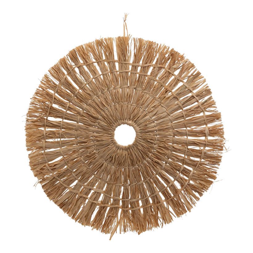 Circle, _ 60cm out of straw, wall decoration, flat, with hanger