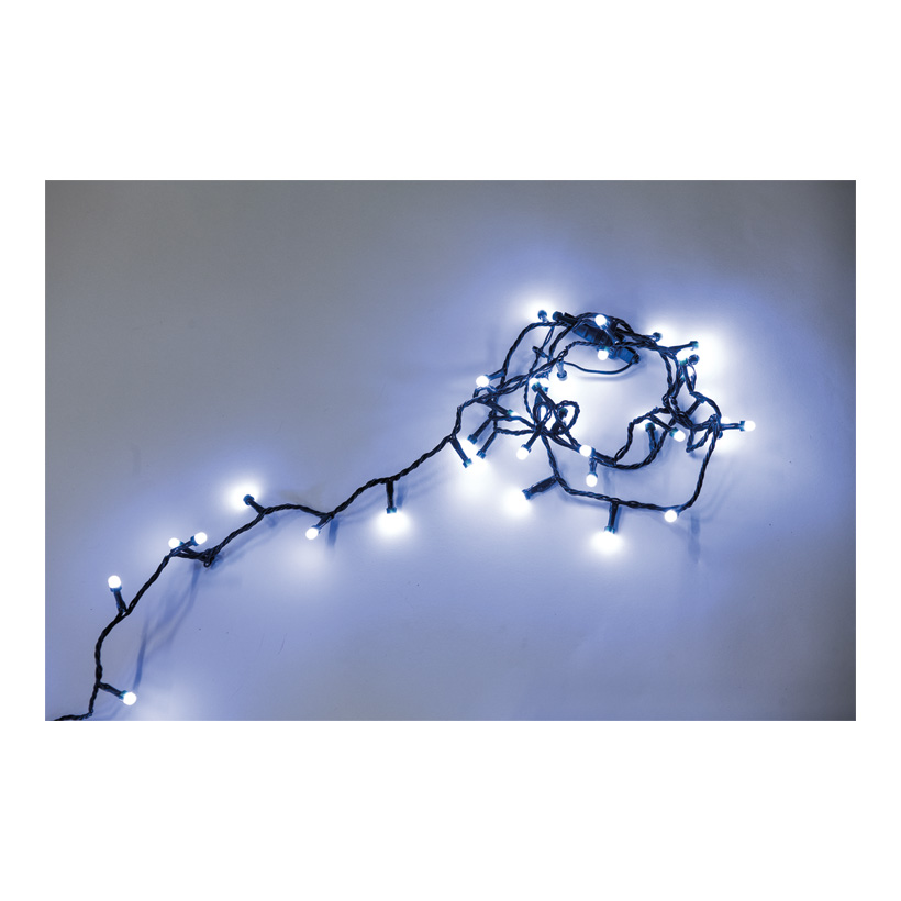 Lichterkette 100 LEDs, Ø8mm, 600cm IP44 Stecker für außen, 5x koppelbar, 8 Progr. m. Memoryfunktion, 5m Zuleitung, 1-farbige LEDs, Kabelfarbe: grün