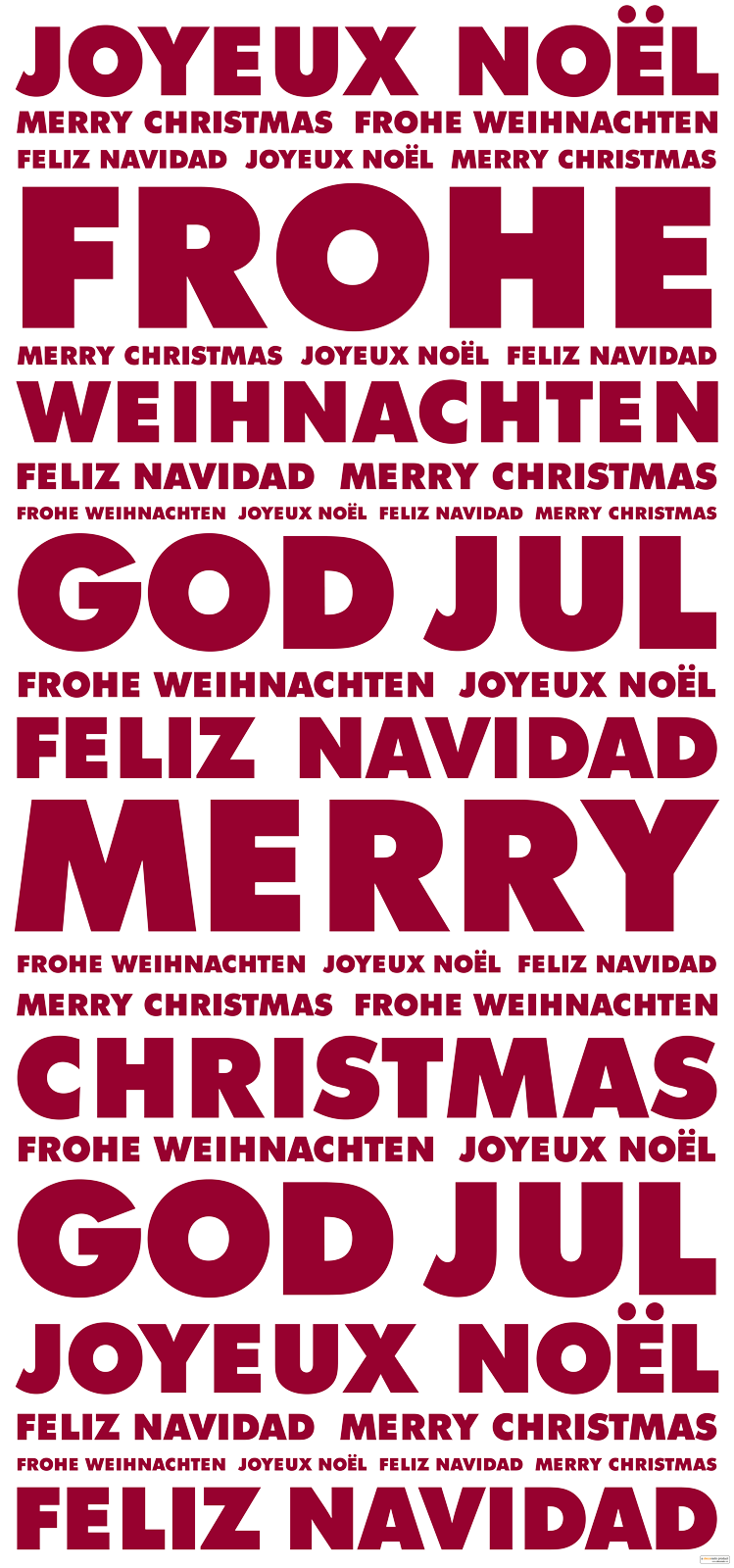 Banner Christmas Greetings, 80x200cm paper