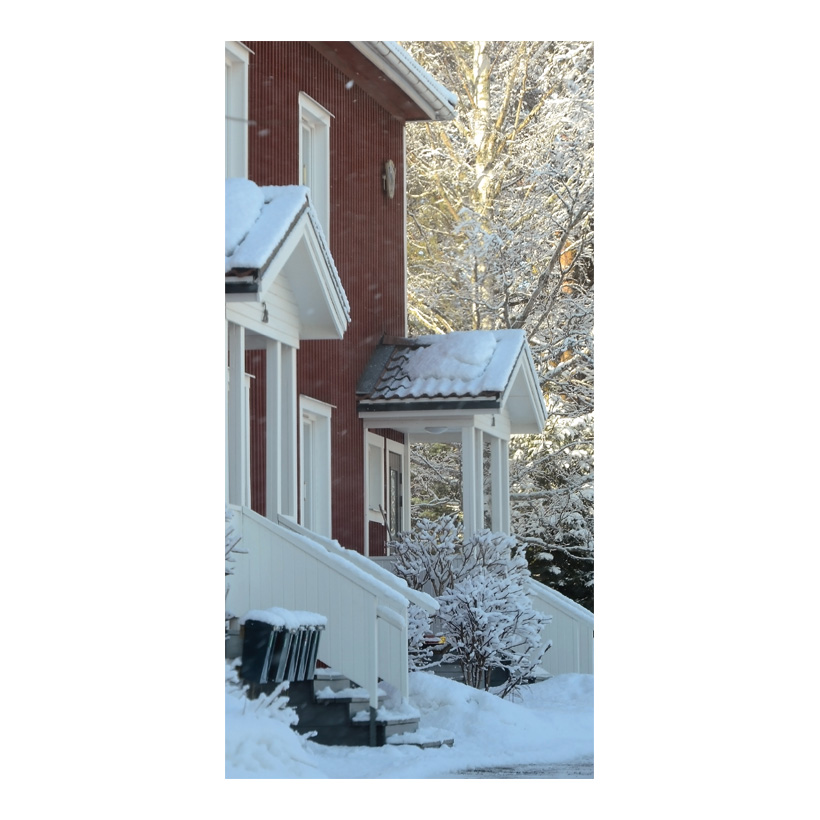 # Motivdruck  "Haus im Winter", 180x90cm Papier