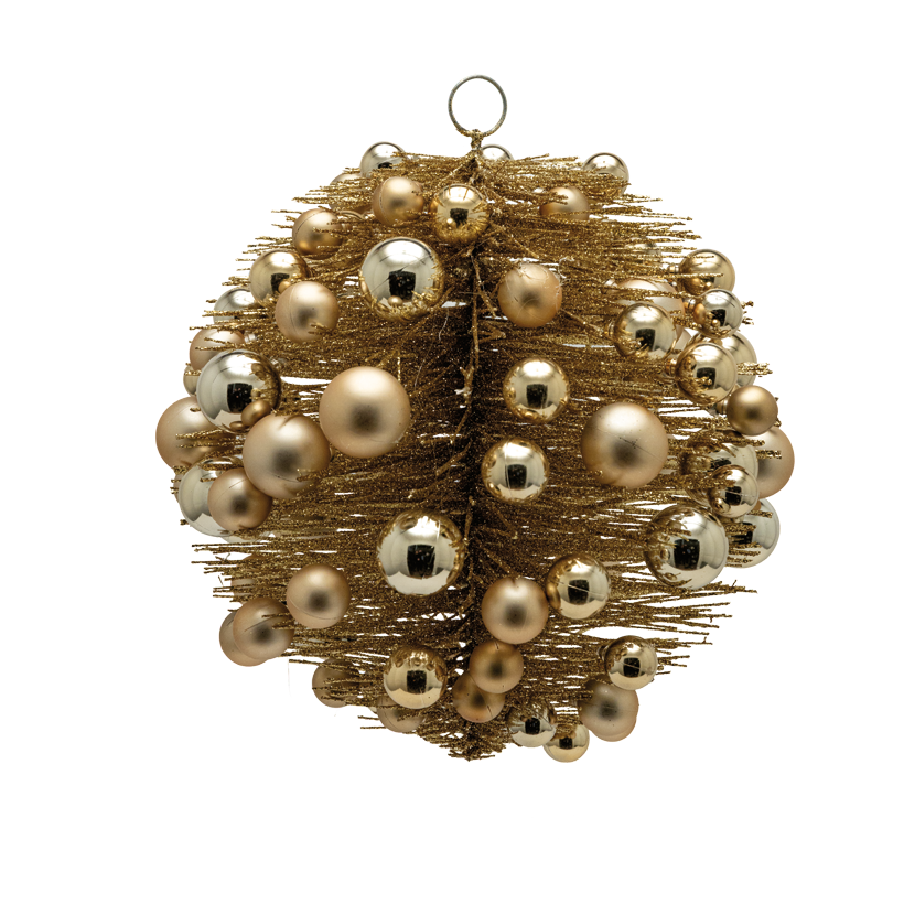 Kugel, Ø 30cm aus Kunststoff, beglittert, zum Hängen