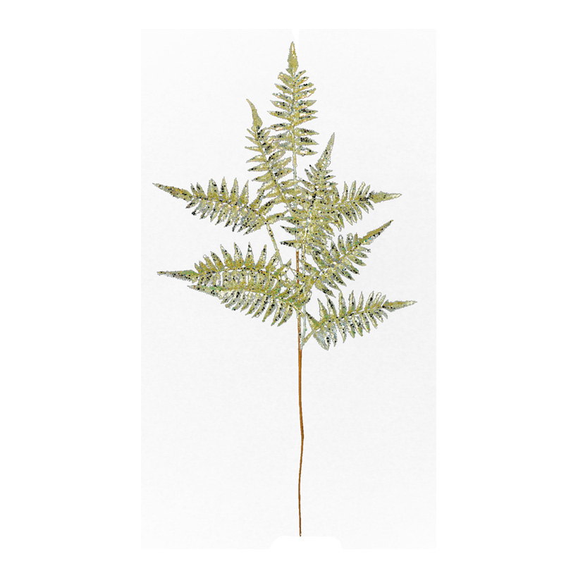 Fern twig, 70cm glittered, made of plastic