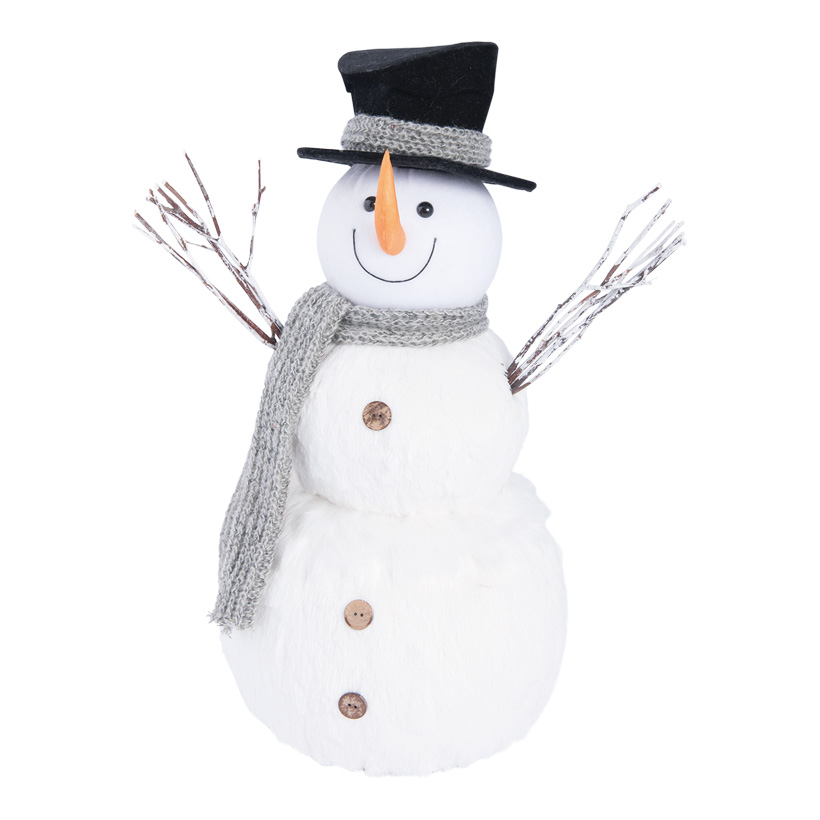 Schneemann, 52cm mit Schal & Hut