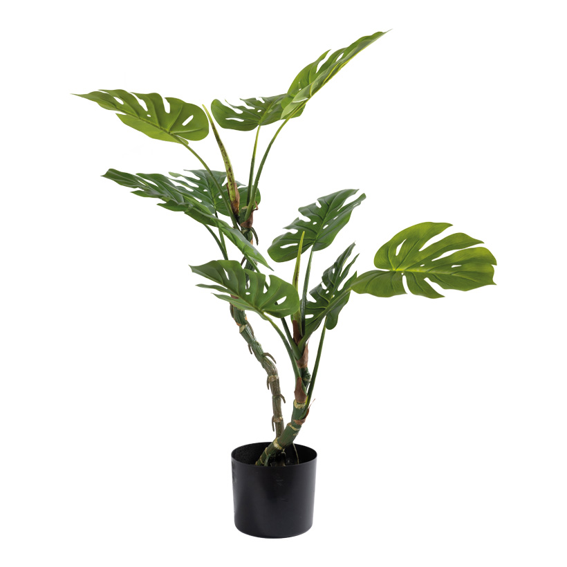 Monstera, 100cm Topf: Ø15,5cm 10 leaves, out of plastic/artificial silk