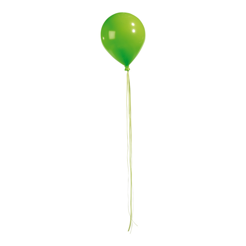 Ballon avec suspension, Ø 20cm, 25,5cm, mit Bänder: 100cm, plastique