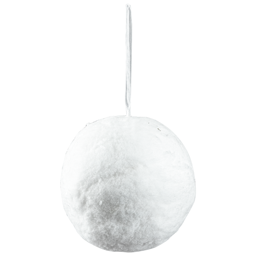 Snowball, Ø 15cm out of styrofoam and cotton wool, with hanger