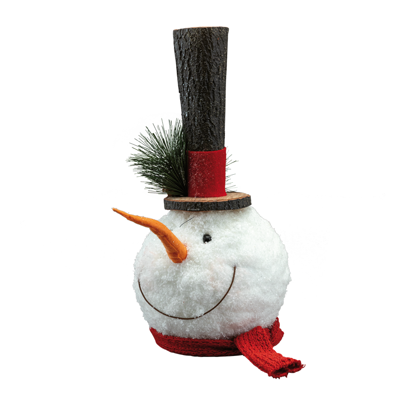 Schneemannkopf, 39x19cm aus Styropor/Stoff