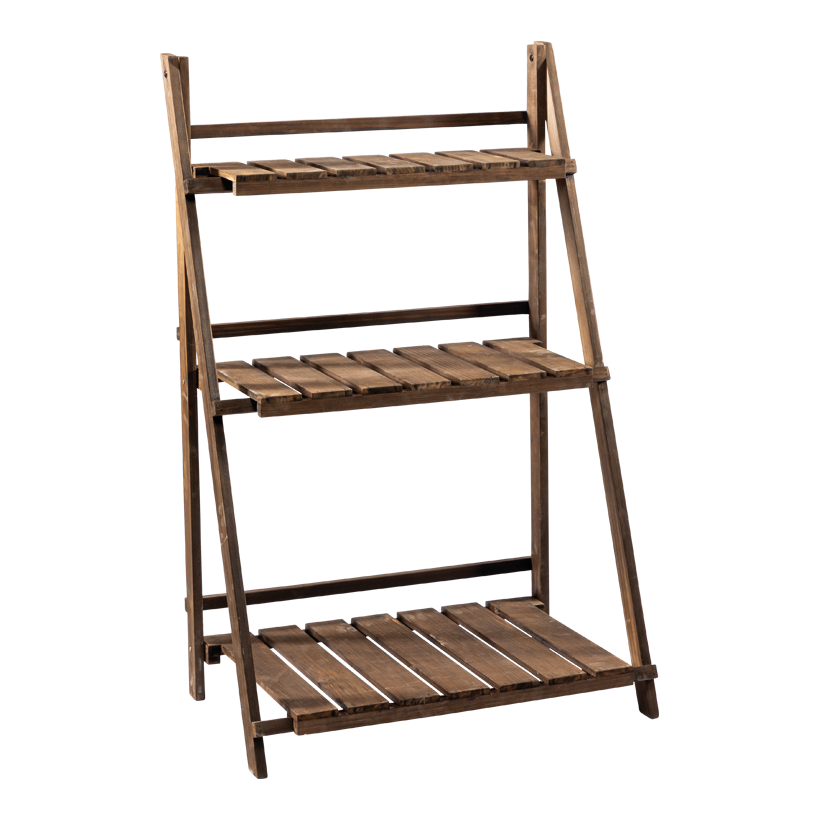 Holzregal, 94x60x35cm mit 3 Fächern, Holz, klappbar