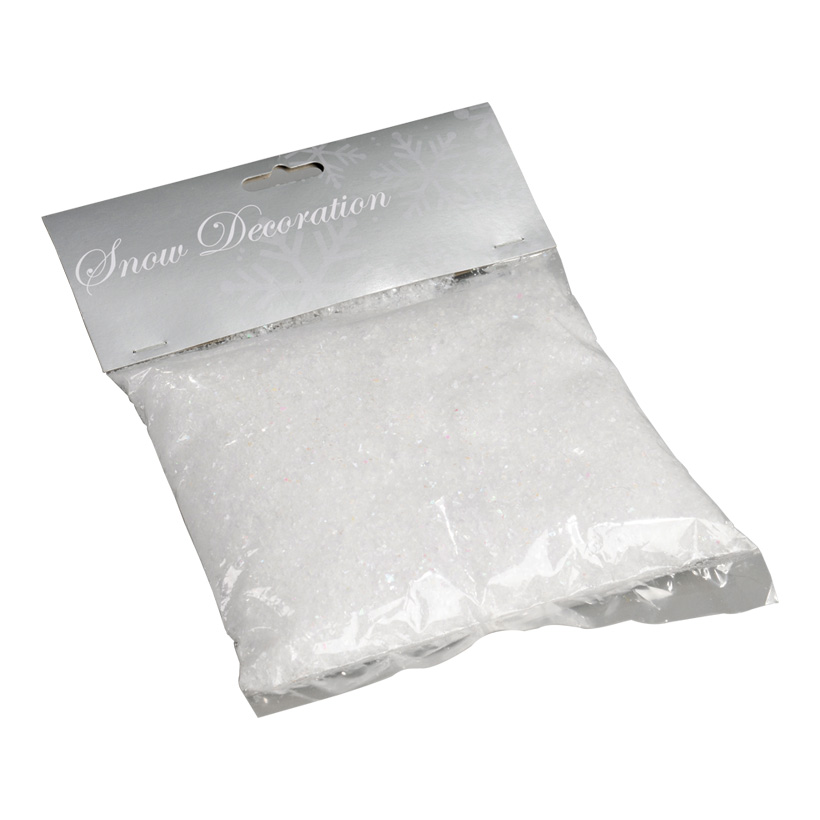Artificial snow, 100g bag, very fine, iridescent, plastic, to scatter, for 0,175m²