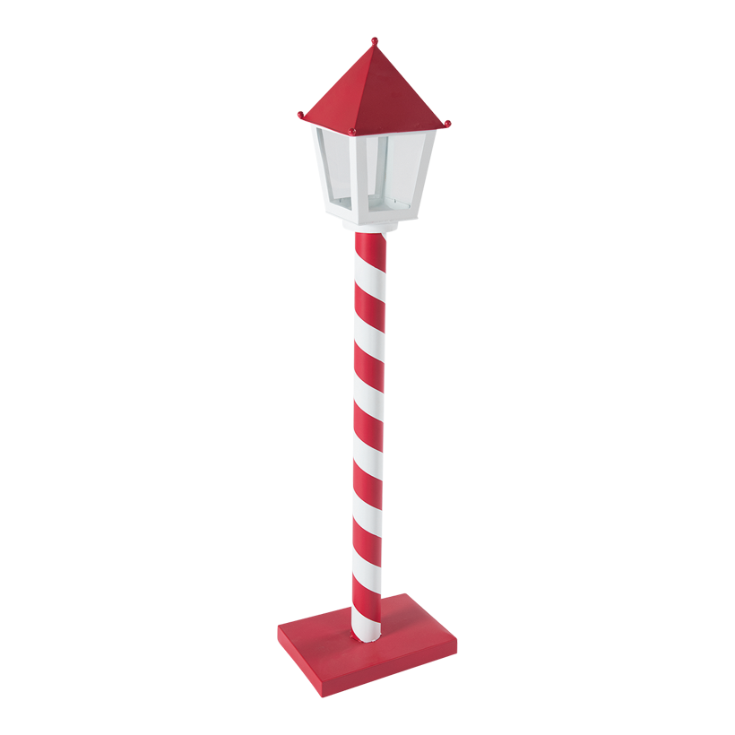 Lampe de rue avec support, 120x30cm en métal, avec des disques en plastique, sans lumière