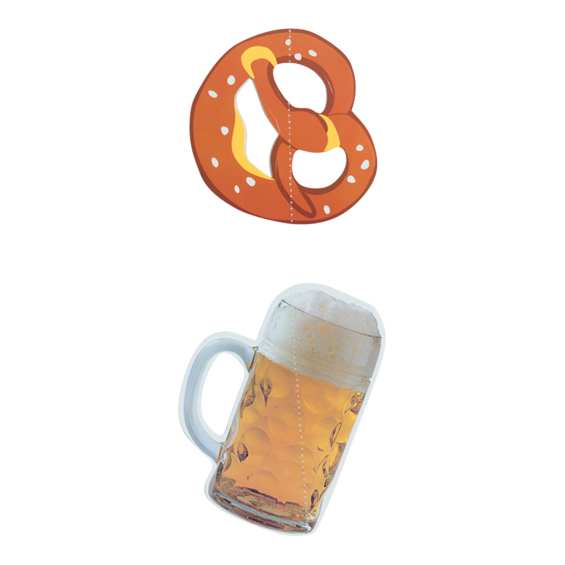 # Suspension "bretzel & bière", 40cm en papier