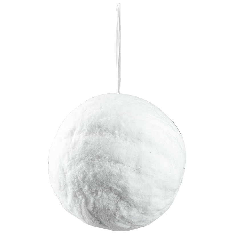Snowball, Ø 25cm out of styrofoam and cotton wool, with hanger