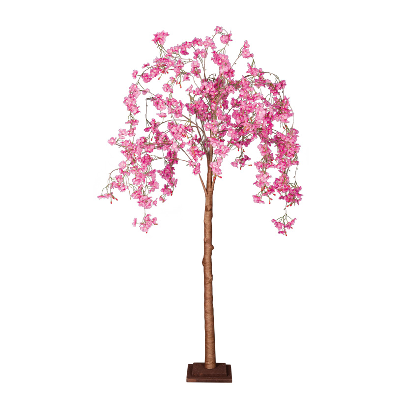 Cherry blossom tree, 160cm Holzfuß: 20x20x4cm, stem made of hard cardboard, flowers out of artificial silk