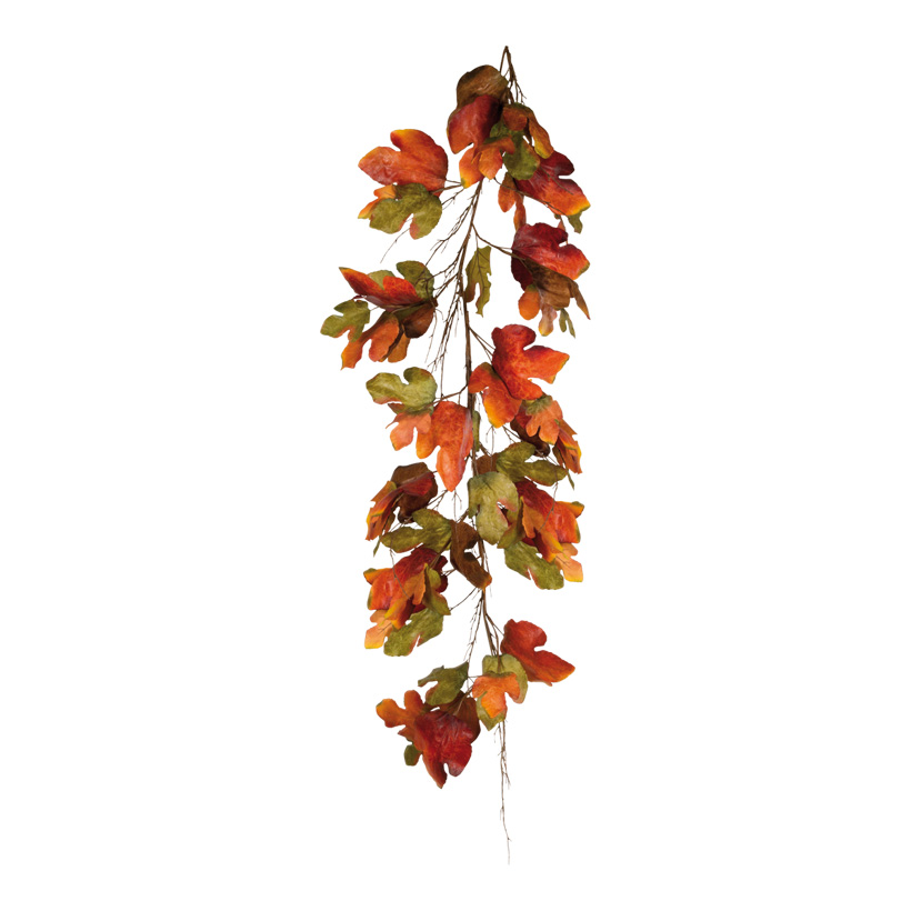 Chestnut leaf garland, 180cm, artificial silk