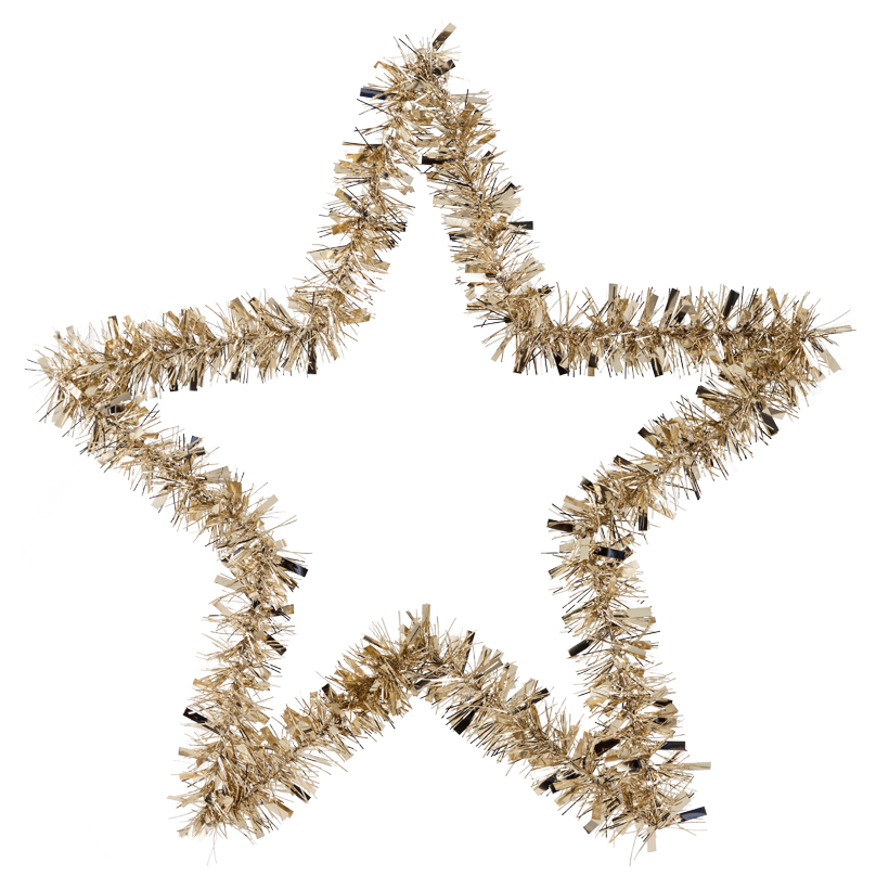 Star, with hanger, Ø 60cm out of tinsel and metal