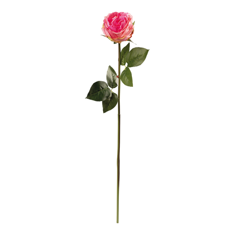 Peony on stem, 60cm Ø9cm, Stiel: 37cm out of artificial silk/ plastic, flexible