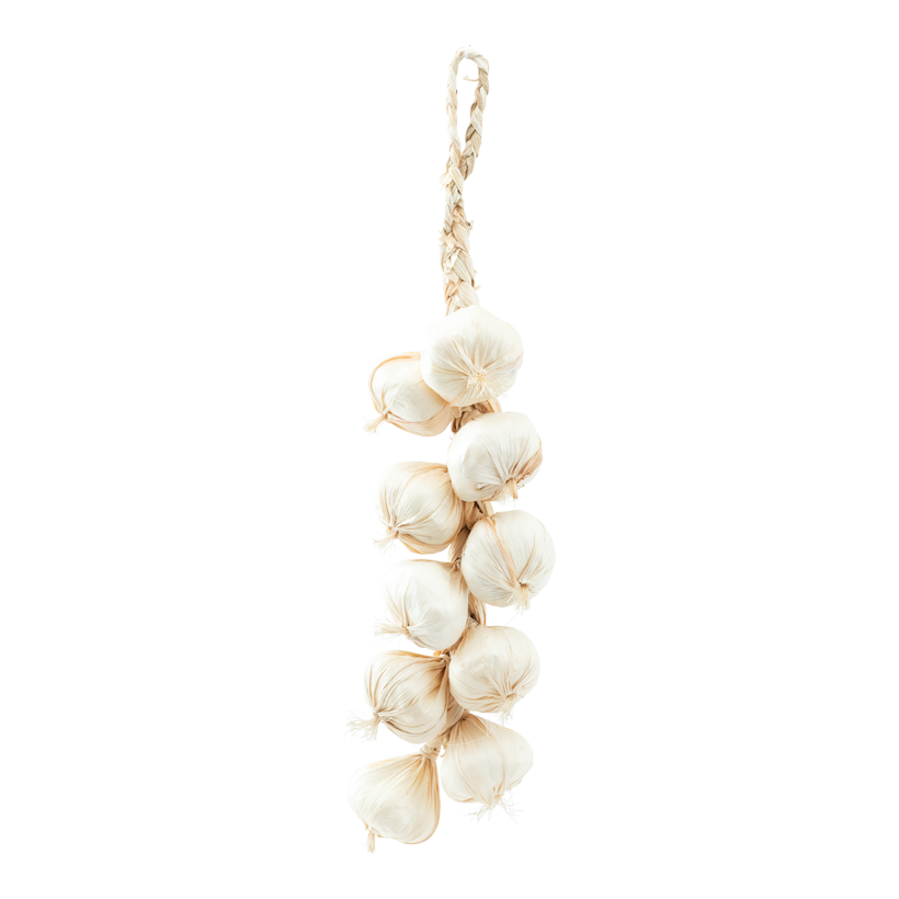 Garlic hanger, 43cm _ 5cm out of styrofoam/natural material