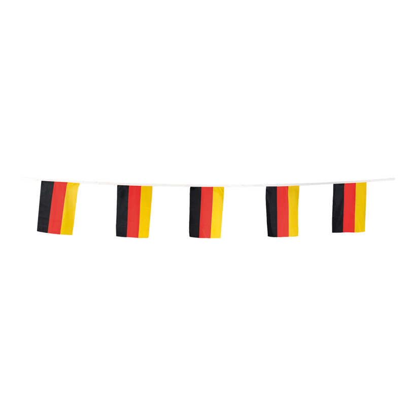 Flag chain, Fahne: 15x23cm, 5m, 15-fold, artificial silk