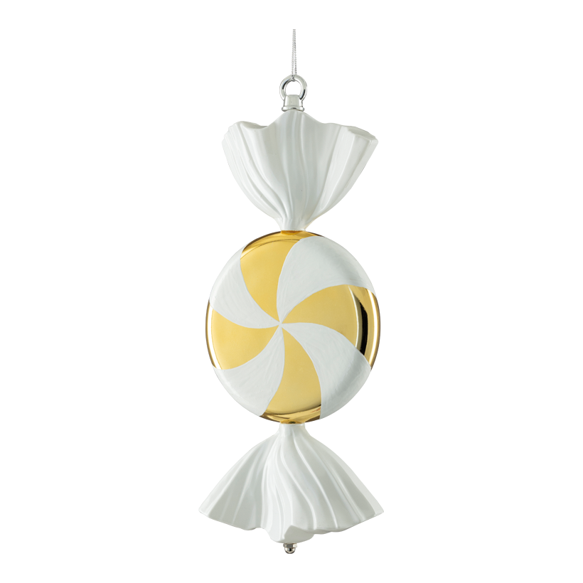 Bonbon, 35cm aus Kunststoff, flach, Ø 14cm, mit Hänger
