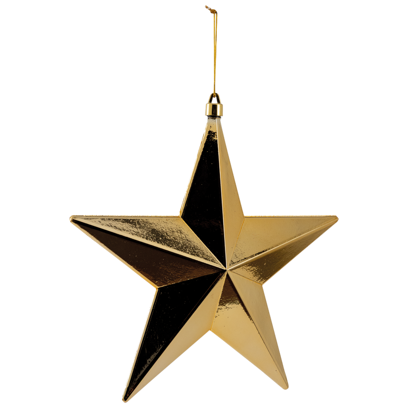 Étoile, brillantes, 30cm en plastique, avec suspension