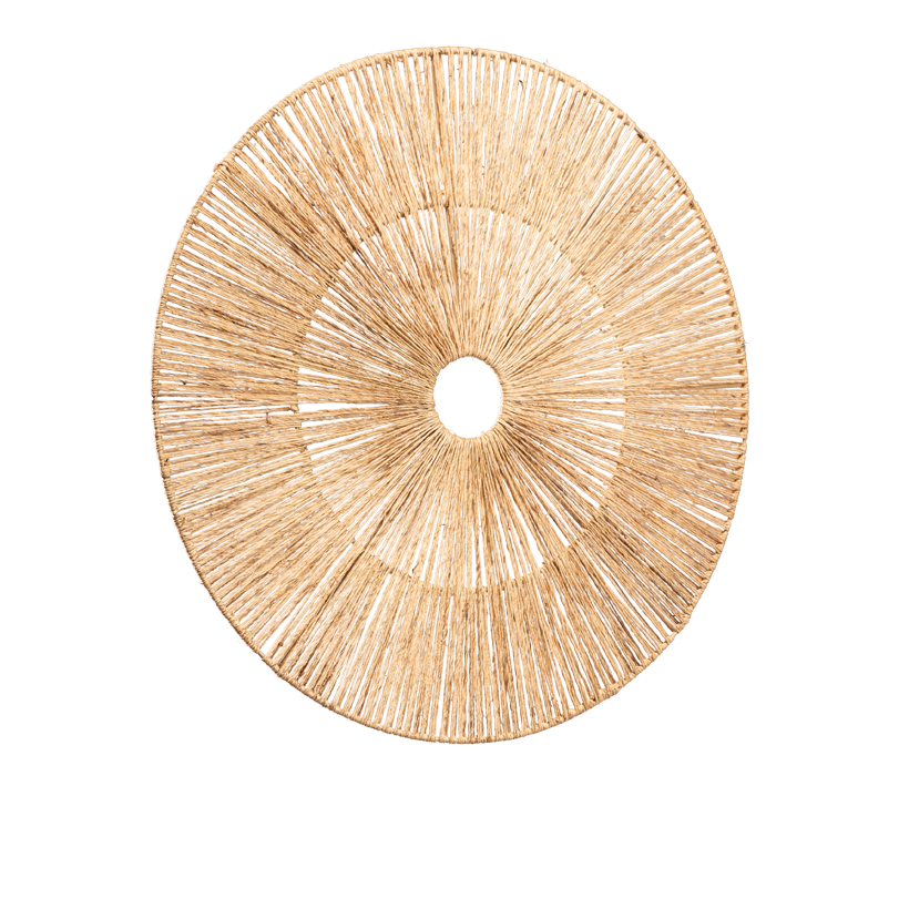 Cercle, Ø 60cm en jute, avec pendentif, avec fil métallique
