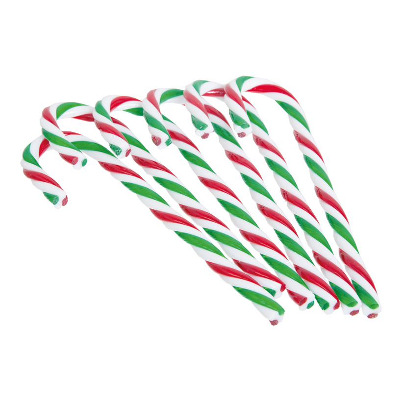 Candy sticks, 18cm, 6pcs./blister, with ribbon, plastic