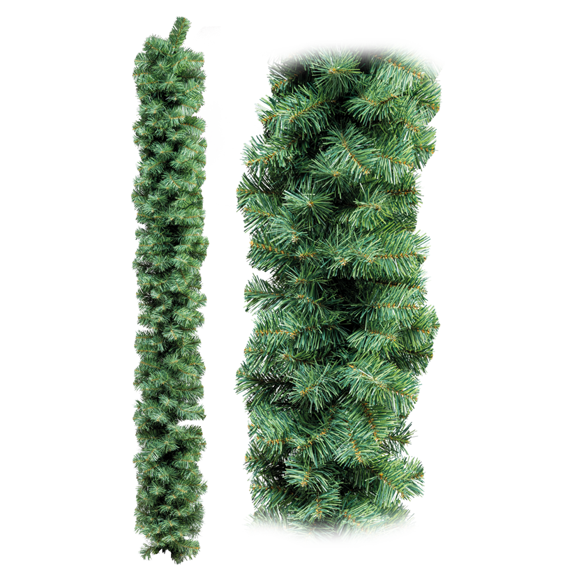 Fir garland, 180cm Ø 25cm with 300 PVC tips, flame retardant according to EN 71-2