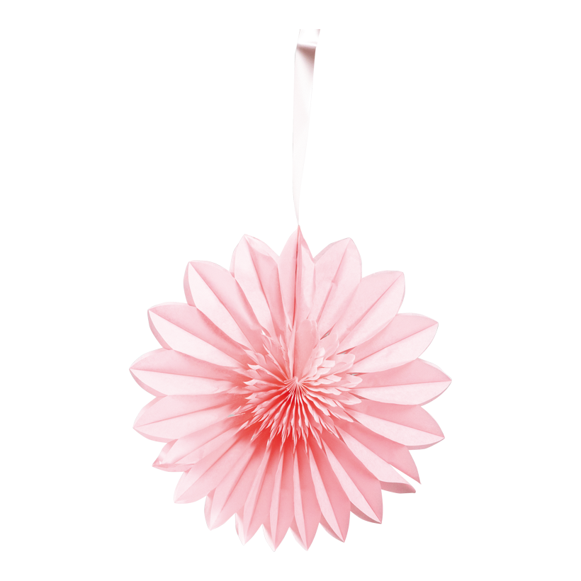 Flower rosette, 30cm out of paper, foldable, with hanger, self-adhesive