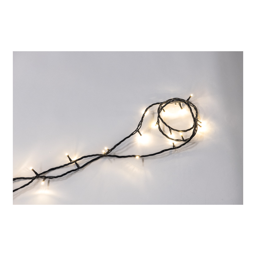 PVC light chain with 50 LEDs, 500cm IP20 plug for indoor, 20x connectable, 1,5m supply cable, 220-240V
