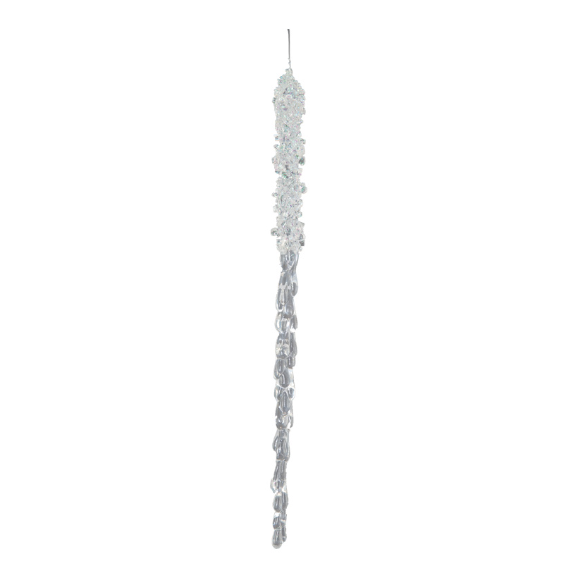 Eiszapfen, 23cm mit Hänger, 4 St./Karte