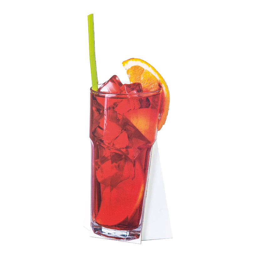 # Cut-Out "Cocktail 2", 32x74cm avec support en carton pliable, en carton