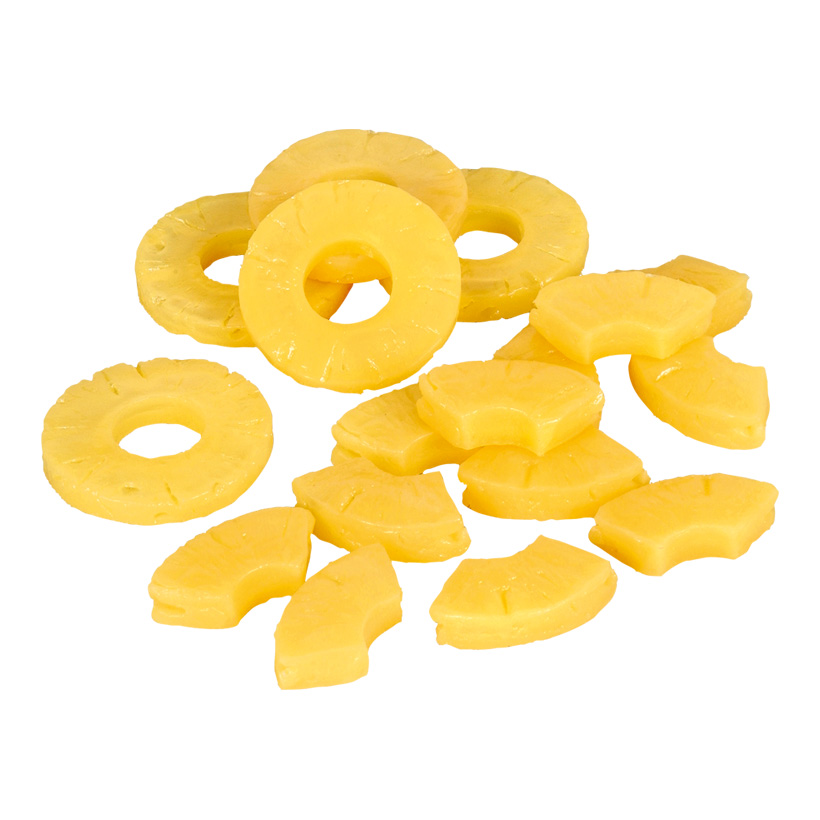 # Pineapple pieces, 8cm, 17pcs./bag, rings and pieces, plastic