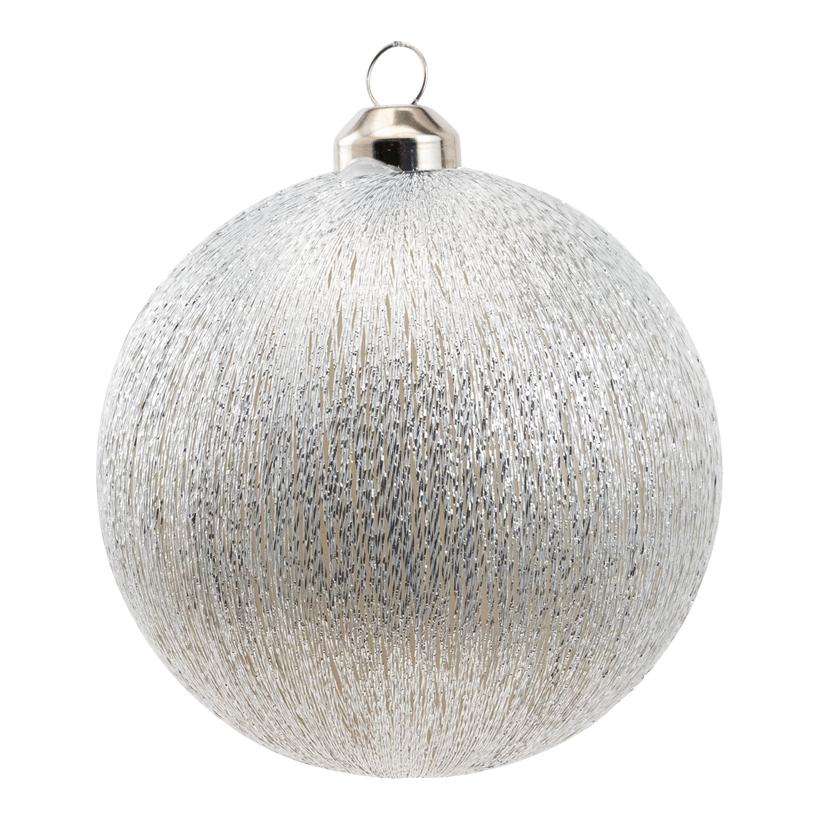 Seidenfaden Kugeln, Ø 8cm 4 Stk./Box, aus Kunststoff, mit Hänger