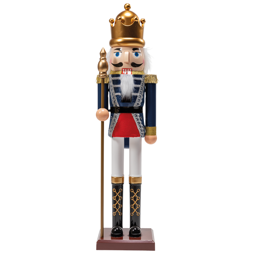 Nutcracker with rod, 80cm out of plastic, 19x17cm base