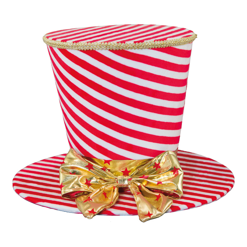 Chapeau, 24,5x35x35cm en carton, avec couverture en tissu