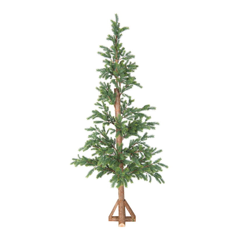 Fir tree, 150cm 440 tips, out of plastic, wooden base, spray cast tips