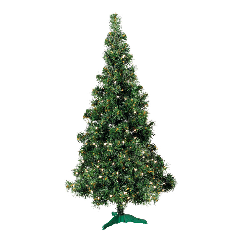 # Sapin "DELUXE", Ø 76cm, 120cm, 186 tips, 250 LED-exterieur, support plastique, film vinyl, ignifugé par B1